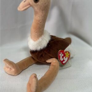 TY Beanie Baby Ostrich Plush Toy